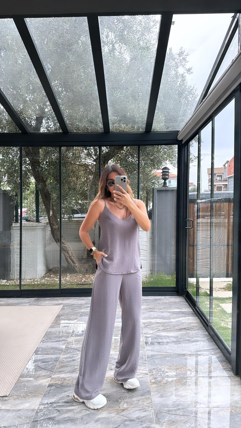 Gri Askılı Tiril Takım
