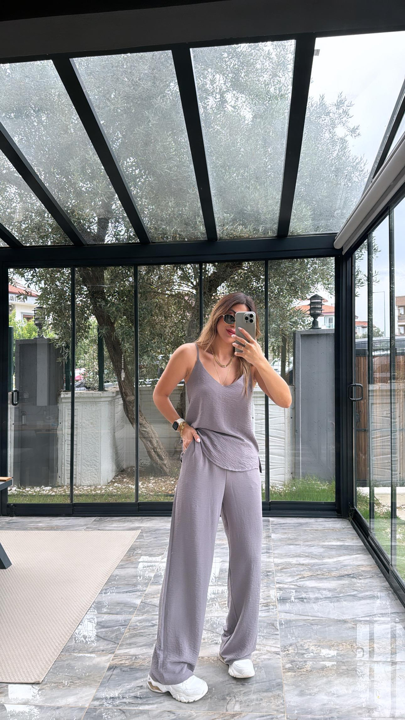 Gri Askılı Tiril Takım