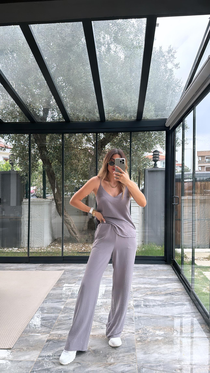 Gri Askılı Tiril Takım