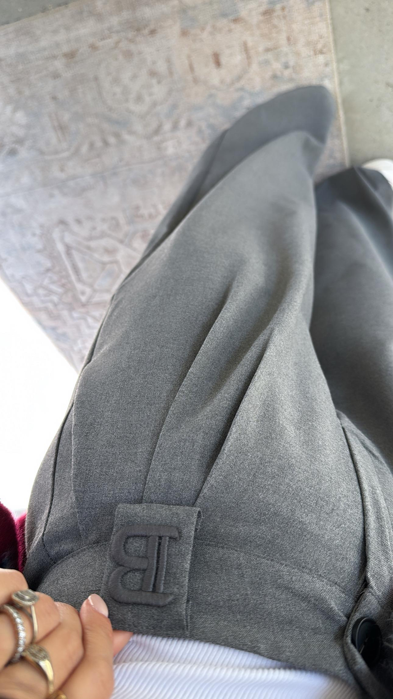 Gri B Nakış Premium Pantolon