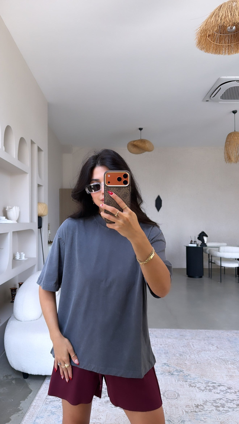 Gri Yıkamalı Cs Orijinal Tshirt