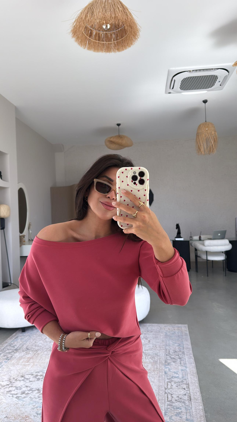 Gülkurusu Beli Detaylı Premium Modal Takım