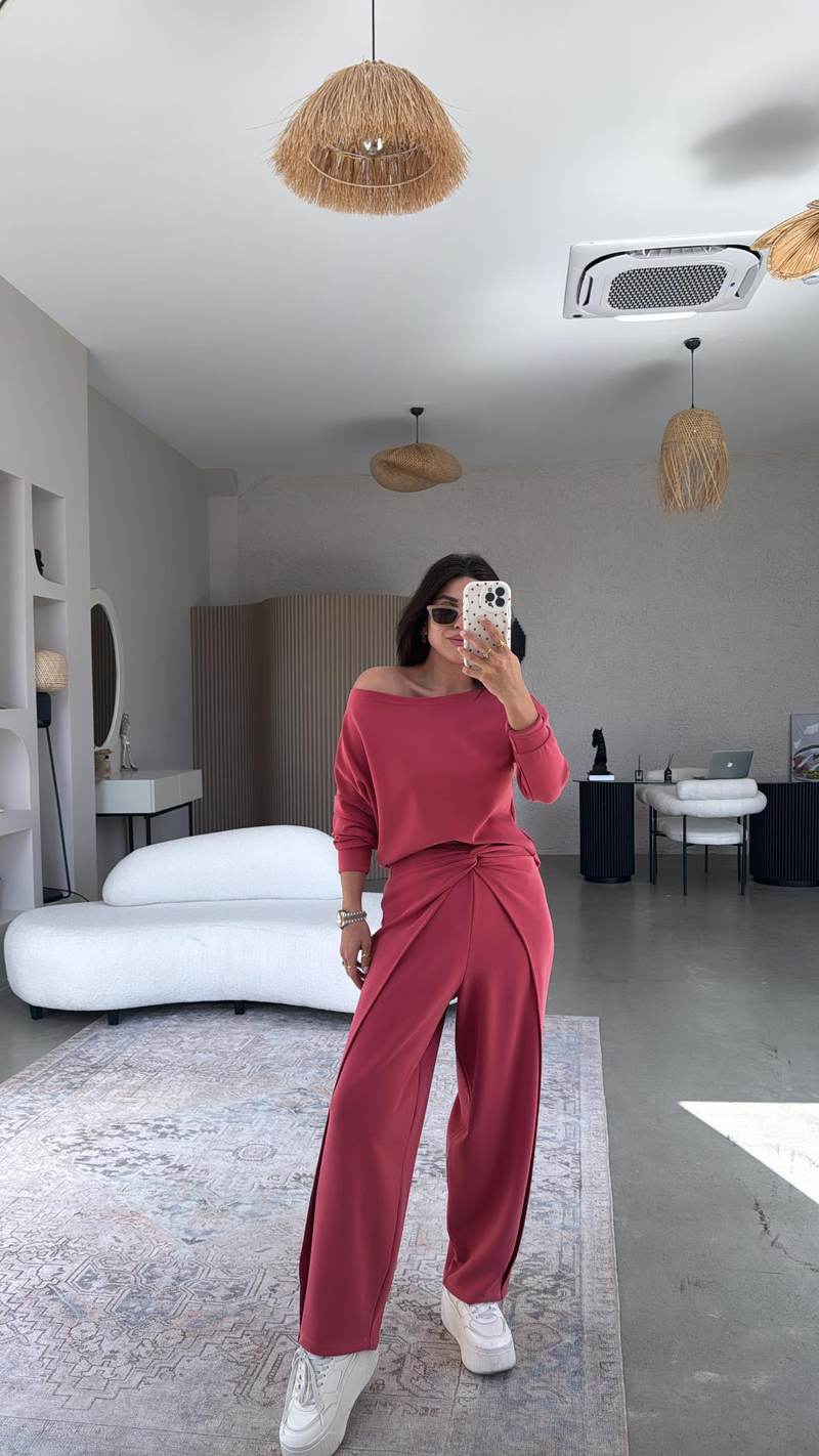 Gülkurusu Beli Detaylı Premium Modal Takım
