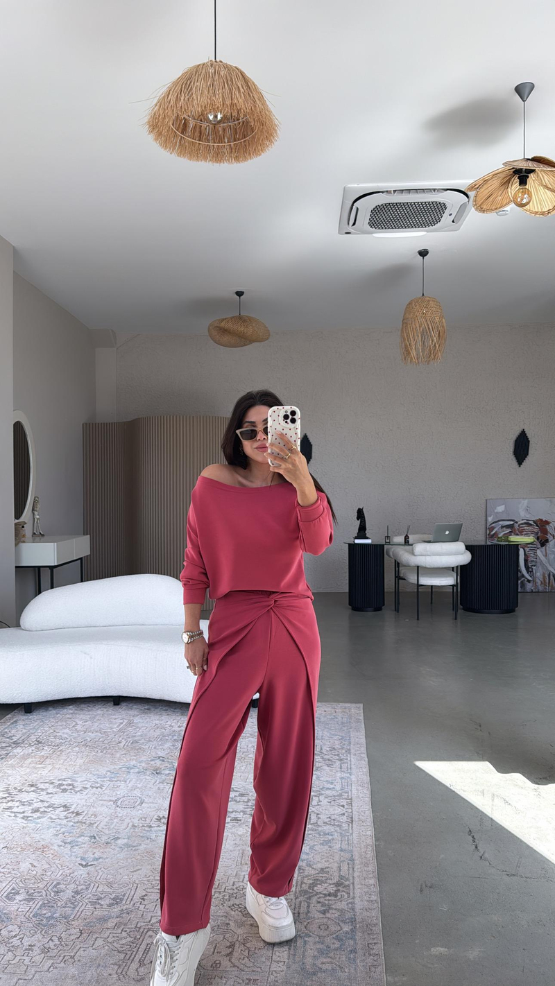 Gülkurusu Beli Detaylı Premium Modal Takım