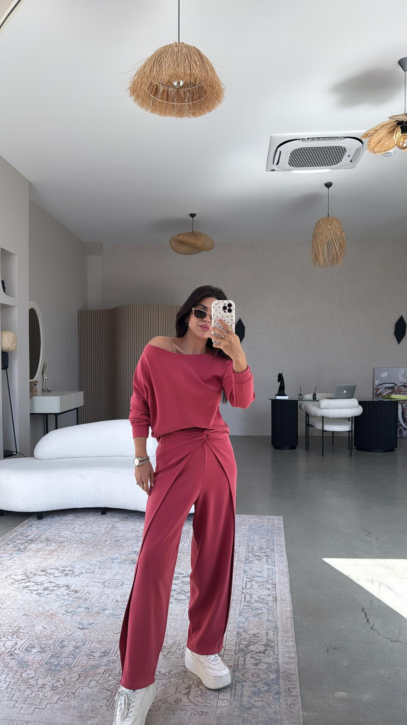 Gülkurusu Beli Detaylı Premium Modal Takım