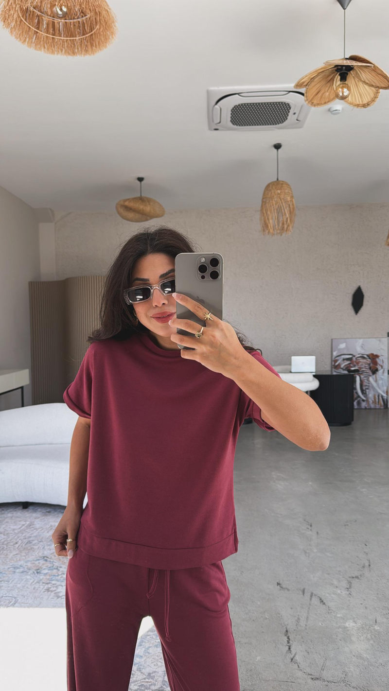 Gülkurusu Kısa Kollu Tensel Takım