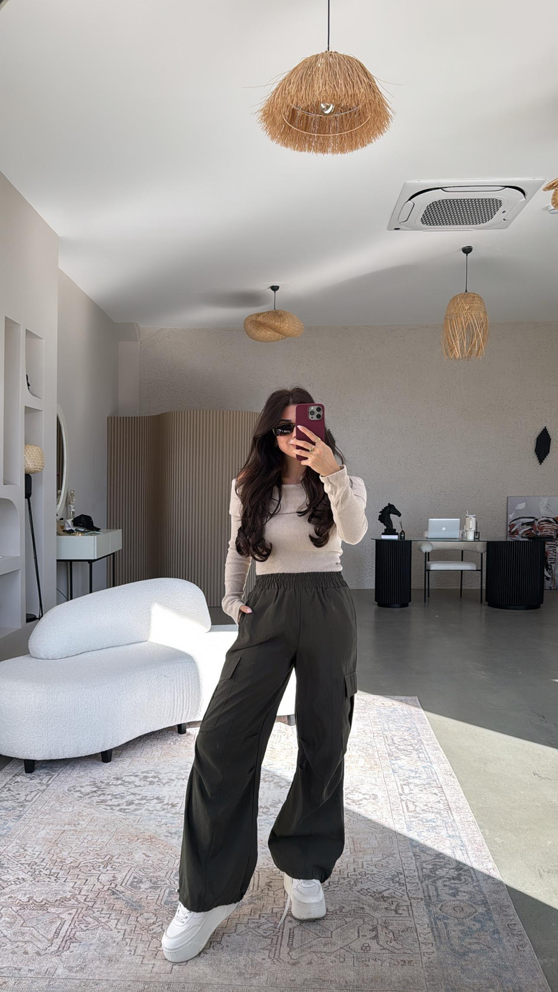 Haki ZR Paraşüt Pantolon