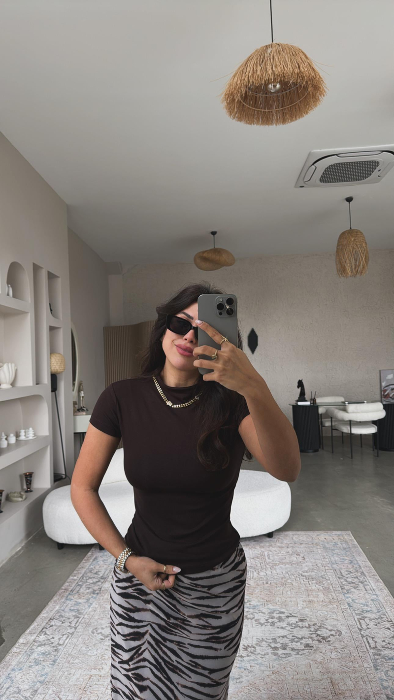 Kahverengi Oys Modal Dik Yaka Basic
