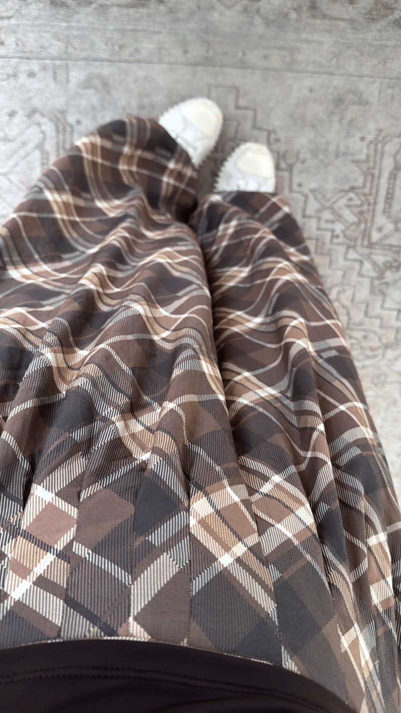 Kahverengi Vanilya Tensel Bb Şalvar Pantolon