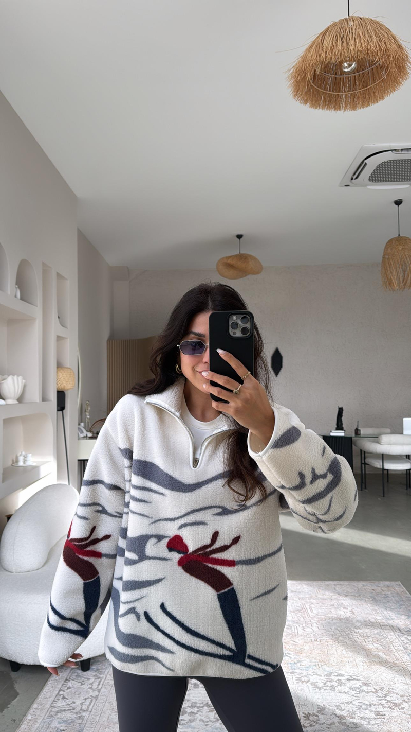 Kayak Desenli Oys Model Polar Sweatshirt