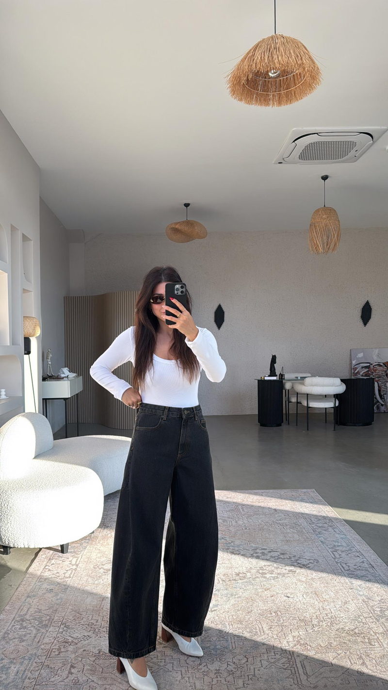 Koyu Renk ZR Orijinal Balon Jean