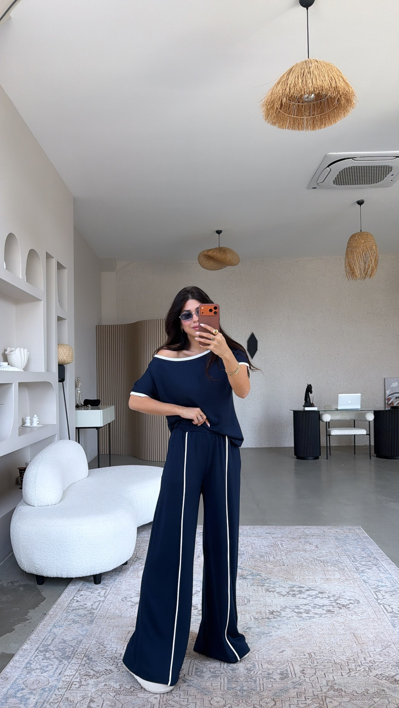 Lacivert Biyeli Modal Premium Takım