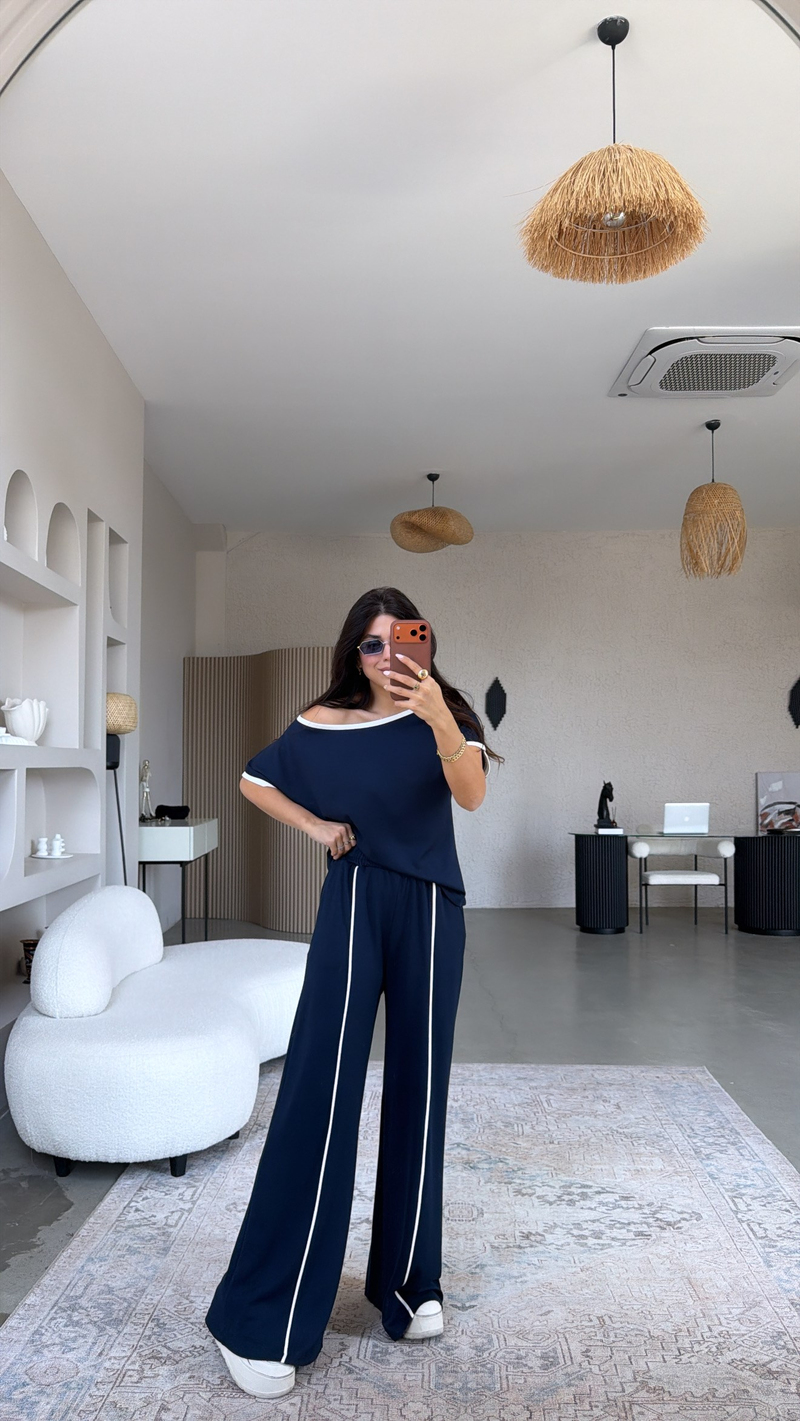Lacivert Biyeli Modal Premium Takım