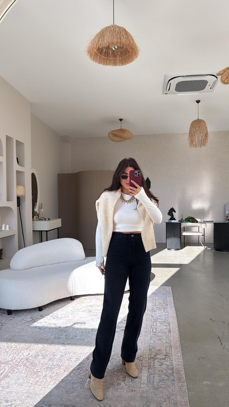 Lacivert Düz Kesim Jean
