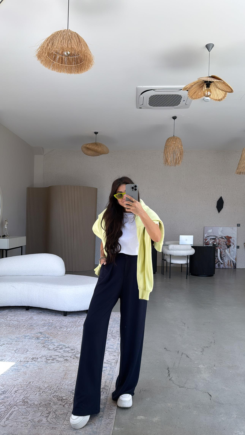 Lacivert Modal Relax Pantolon
