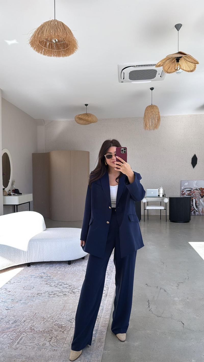 Lacivert Premium Ceket Pantolon Takım