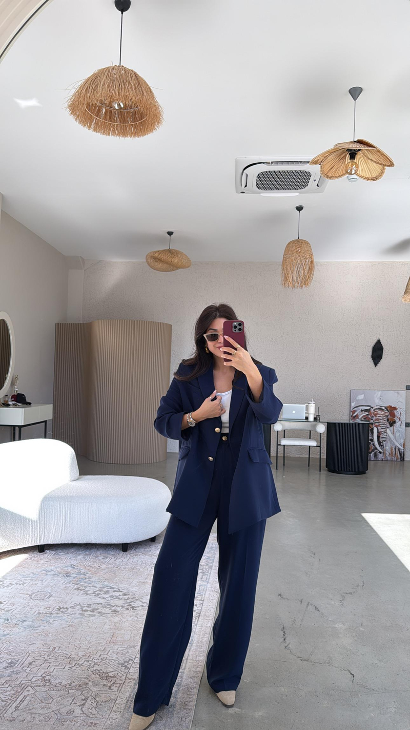 Lacivert Premium Ceket Pantolon Takım