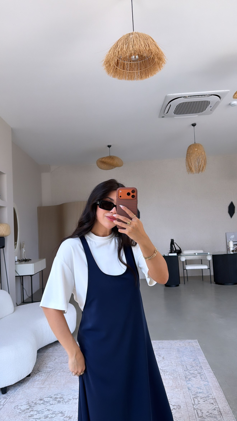 Lacivert Twst Orijinal Elbise Tshirt Takım