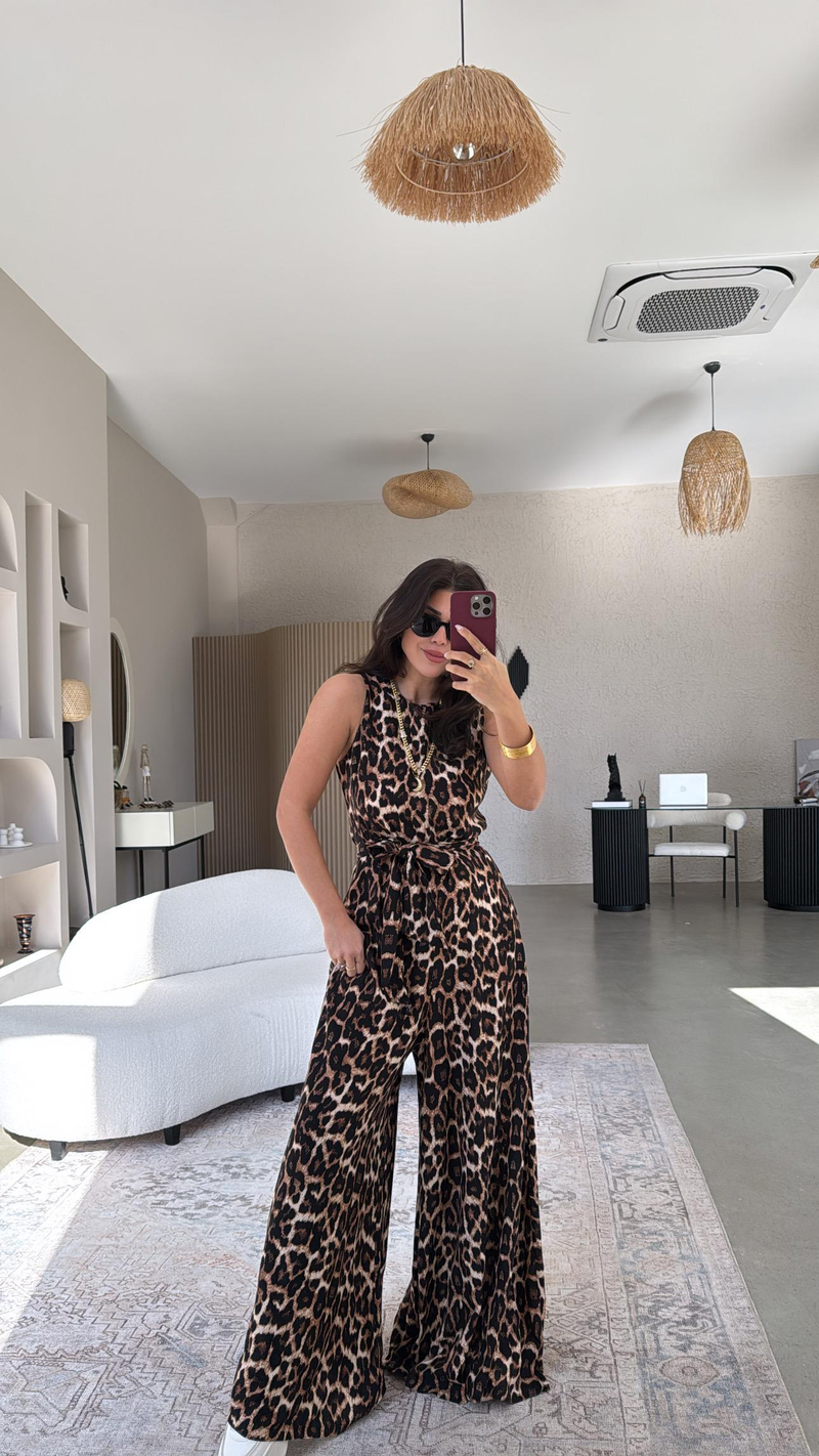 Leopar Desenli Bol Paça Tulum
