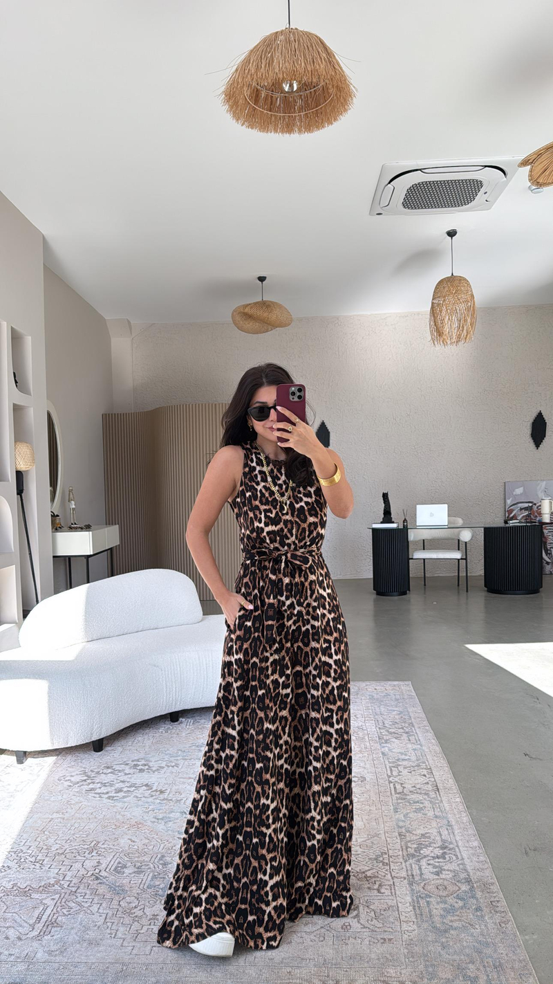 Leopar Desenli Bol Paça Tulum