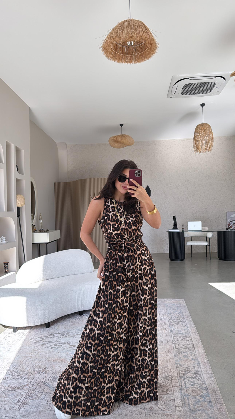 Leopar Desenli Bol Paça Tulum