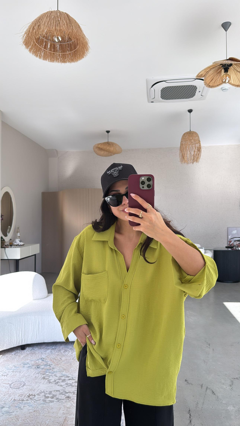 Olive Tiril Gömlek