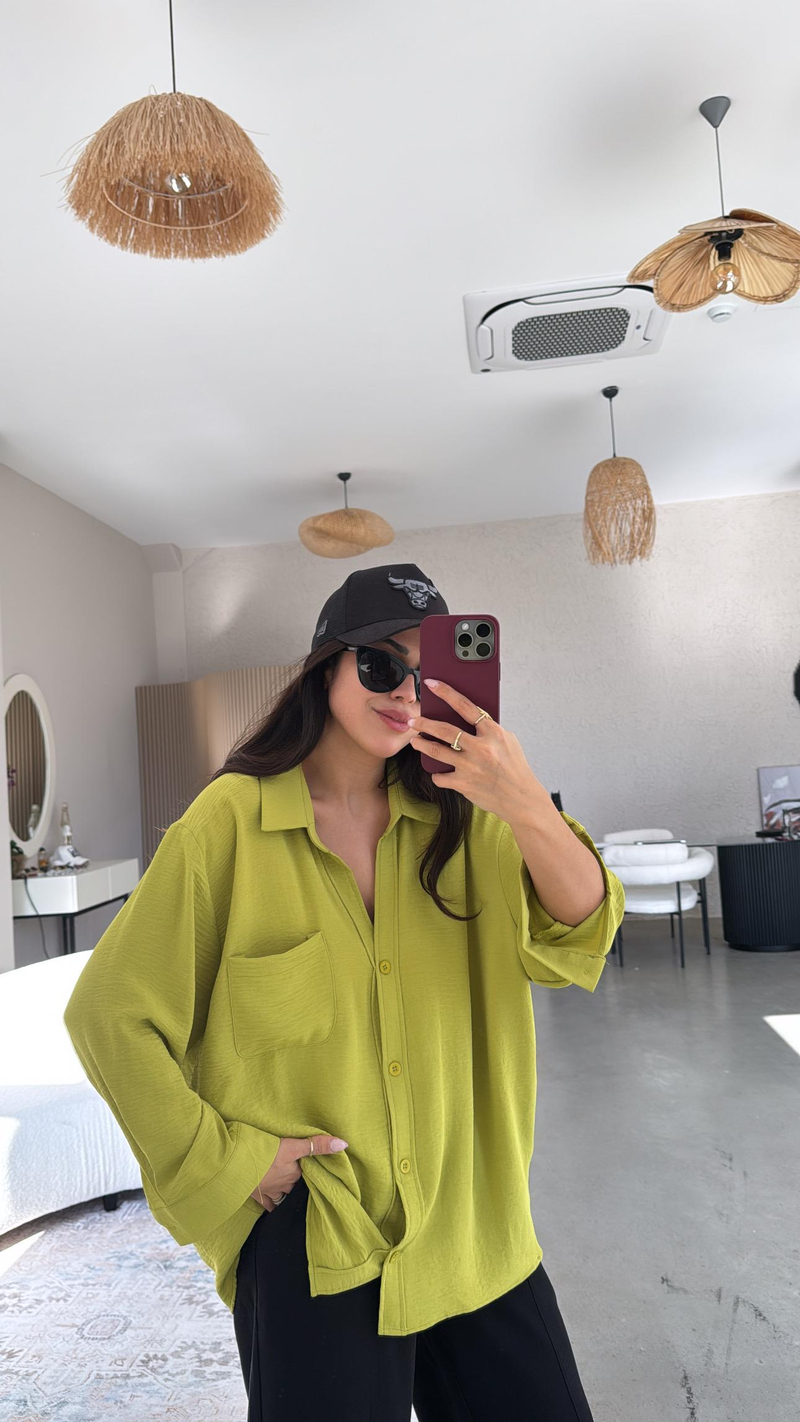 Olive Tiril Gömlek