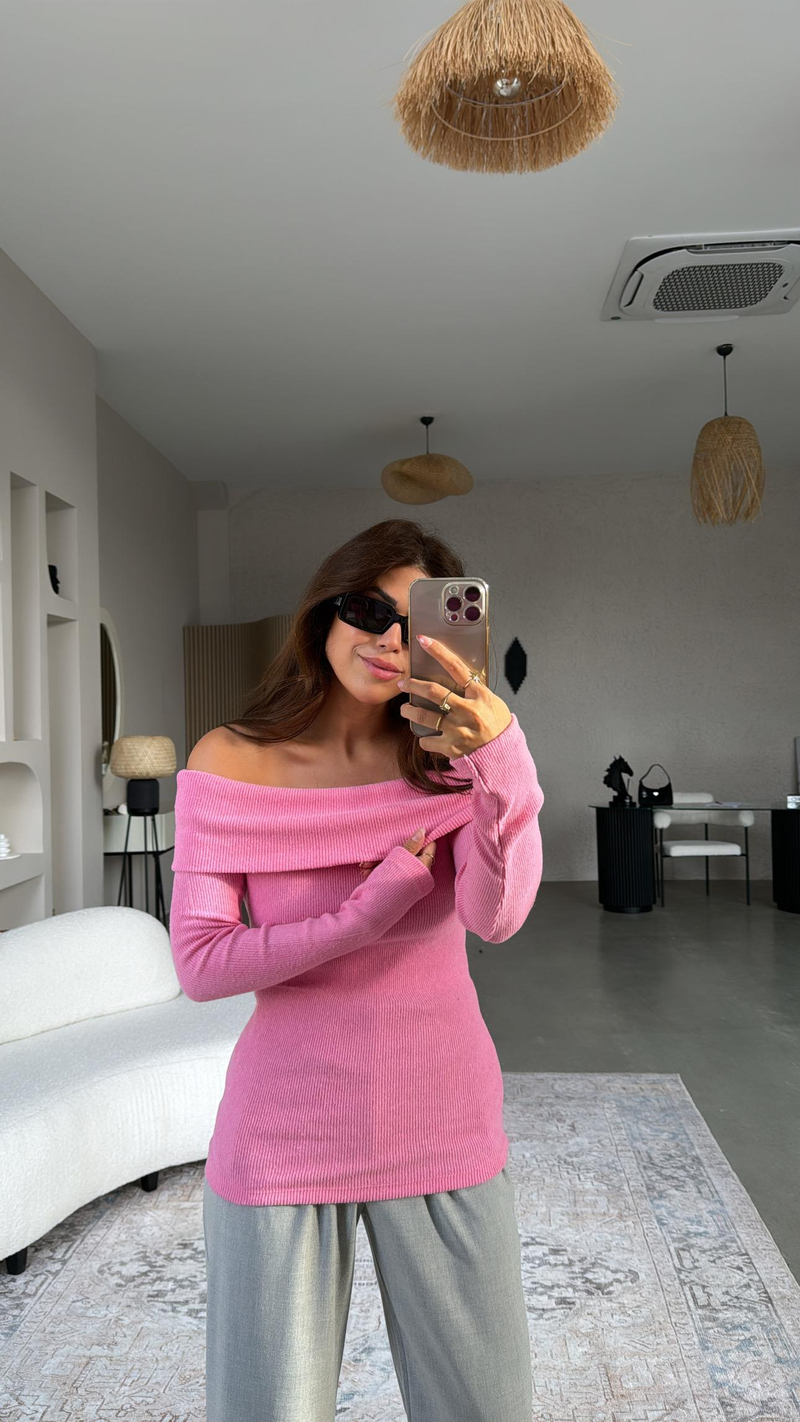 Pembe Madonna Bluz