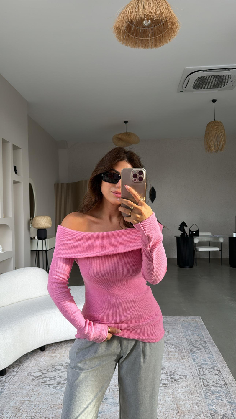 Pembe Madonna Bluz