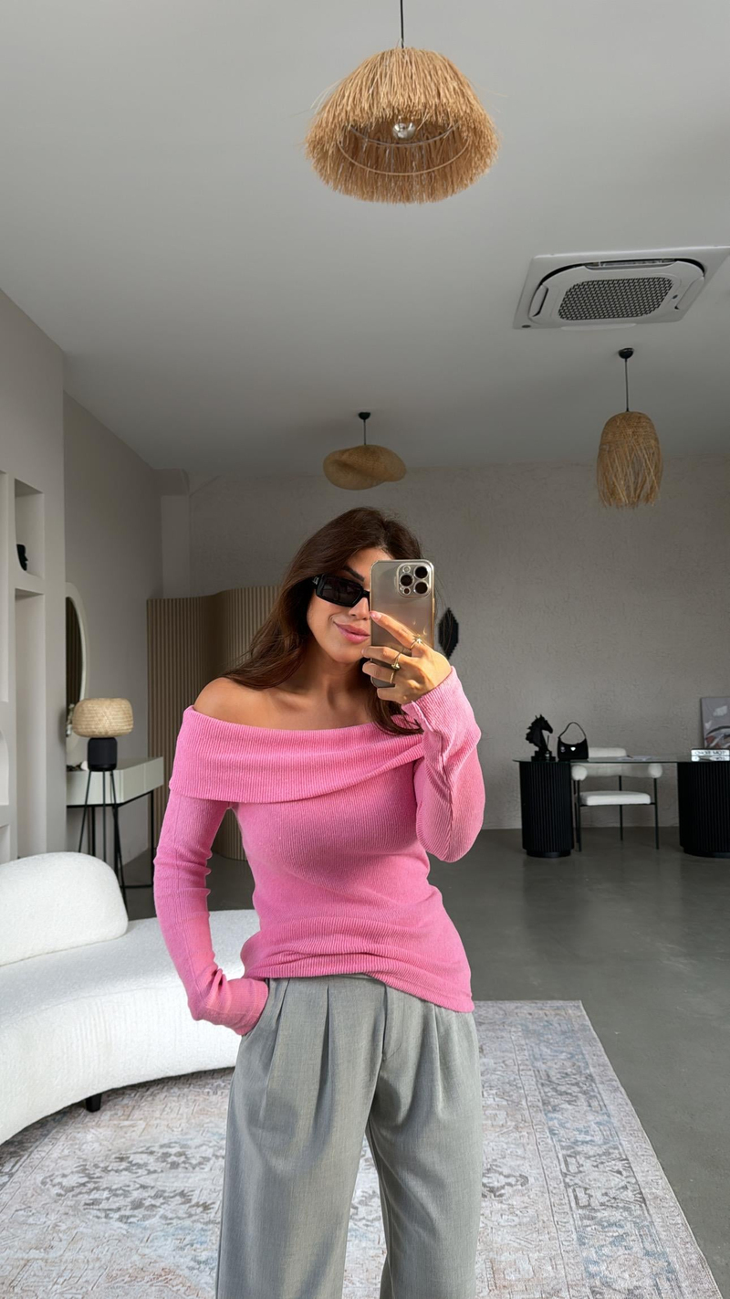 Pembe Madonna Bluz