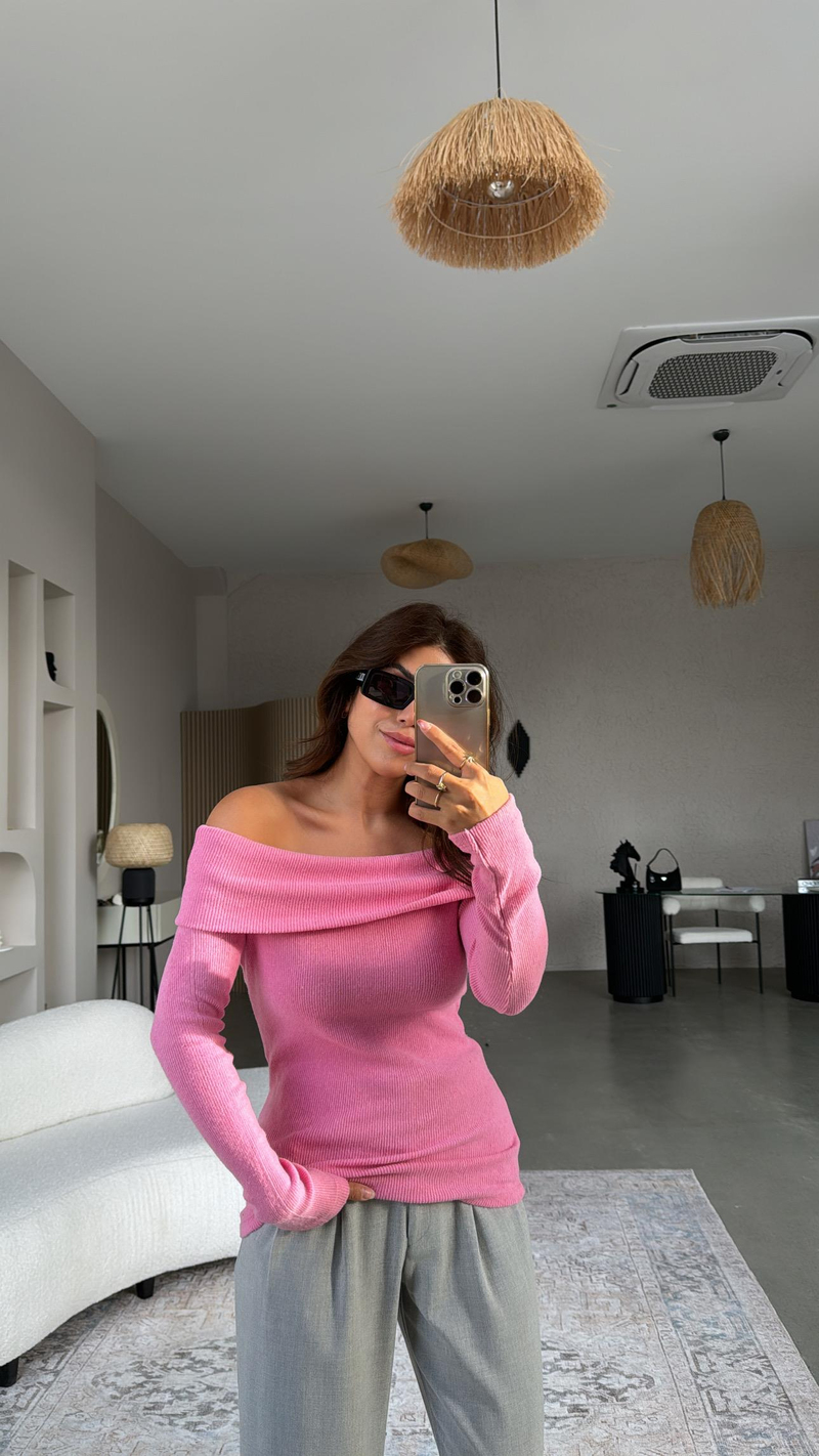 Pembe Madonna Bluz