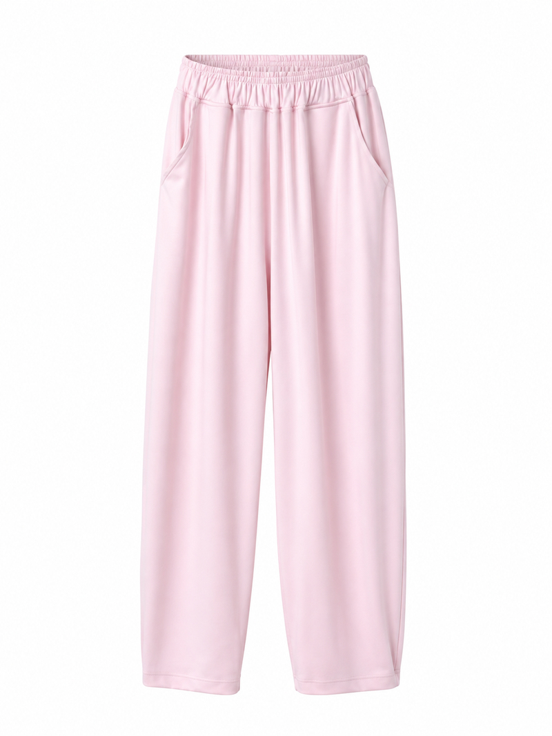 Pembe Paça Tutturma Baggy Eşofman