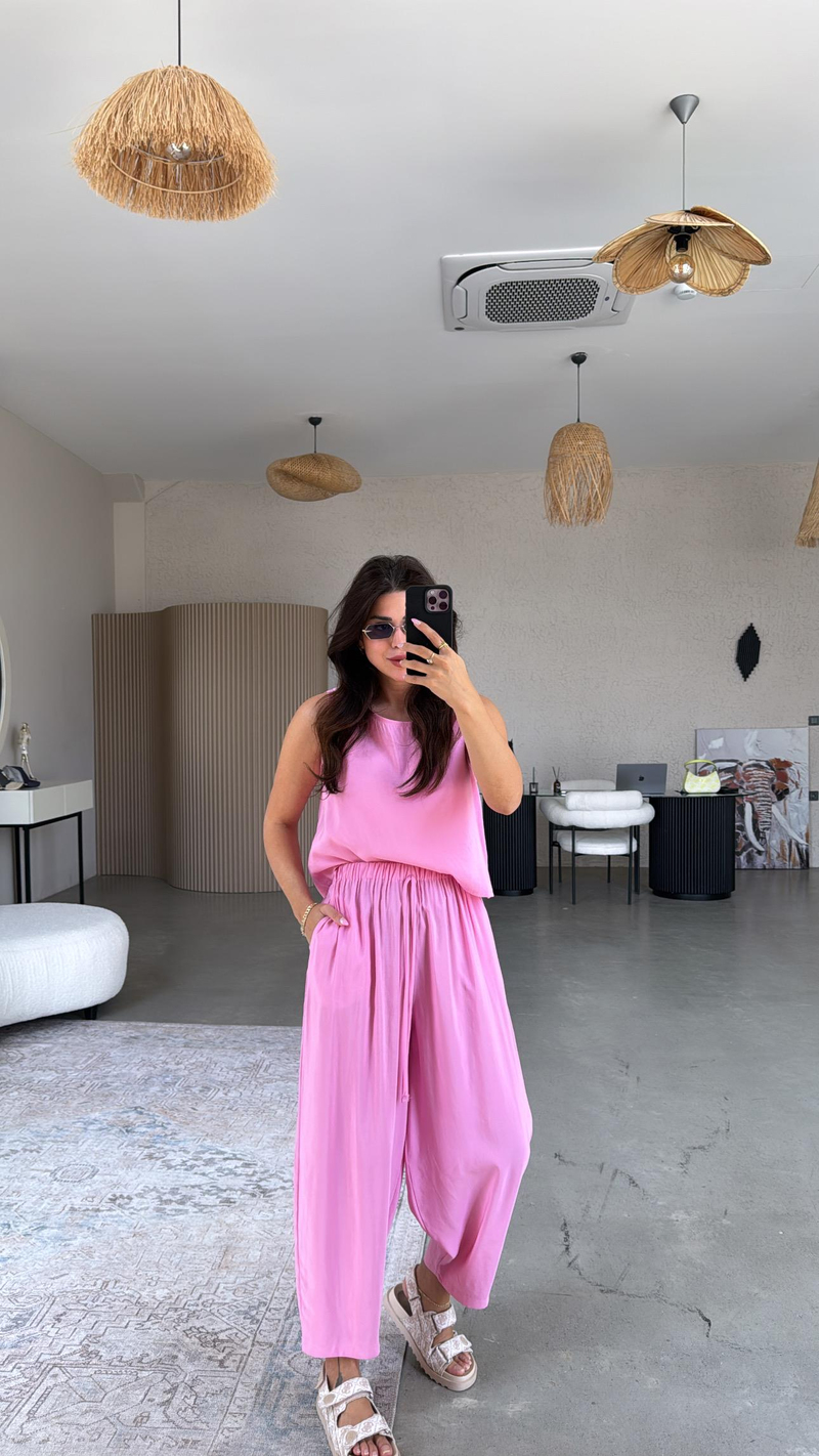 Pembe Tensel Cepli Takım