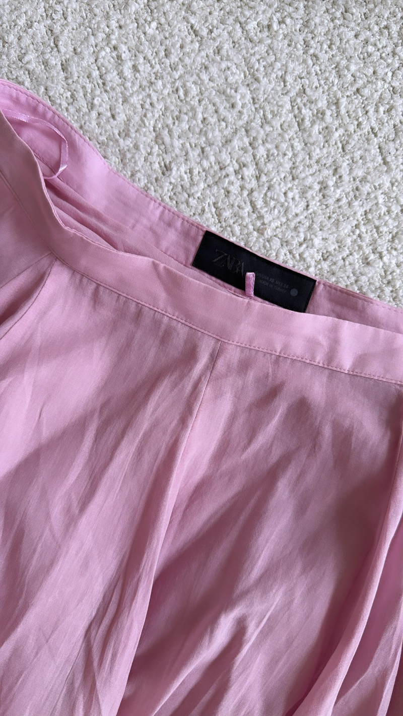 Pembe ZR Orijinal Pamuklu Kiloş Astarlı Etek