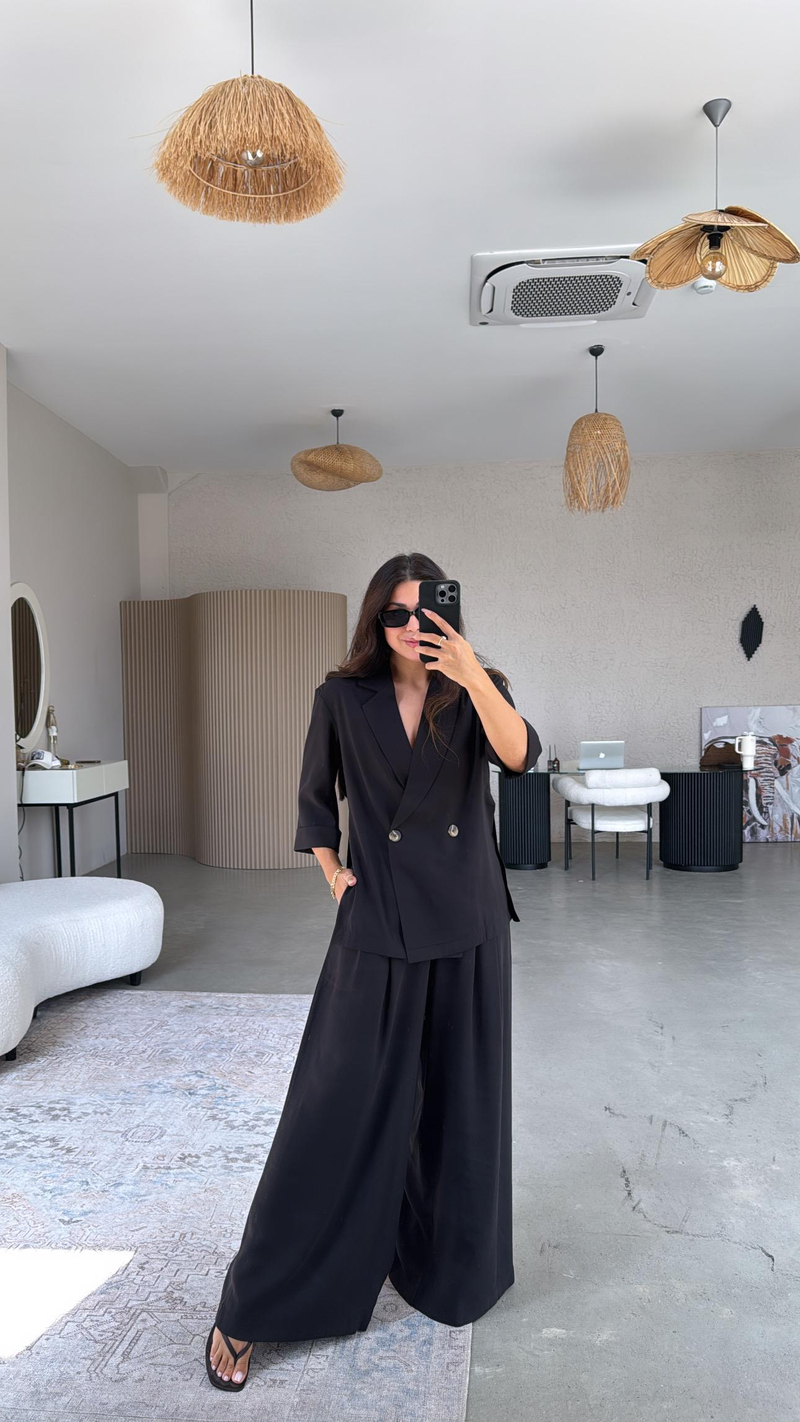 Premium Siyah Ceket Pantolon Takım