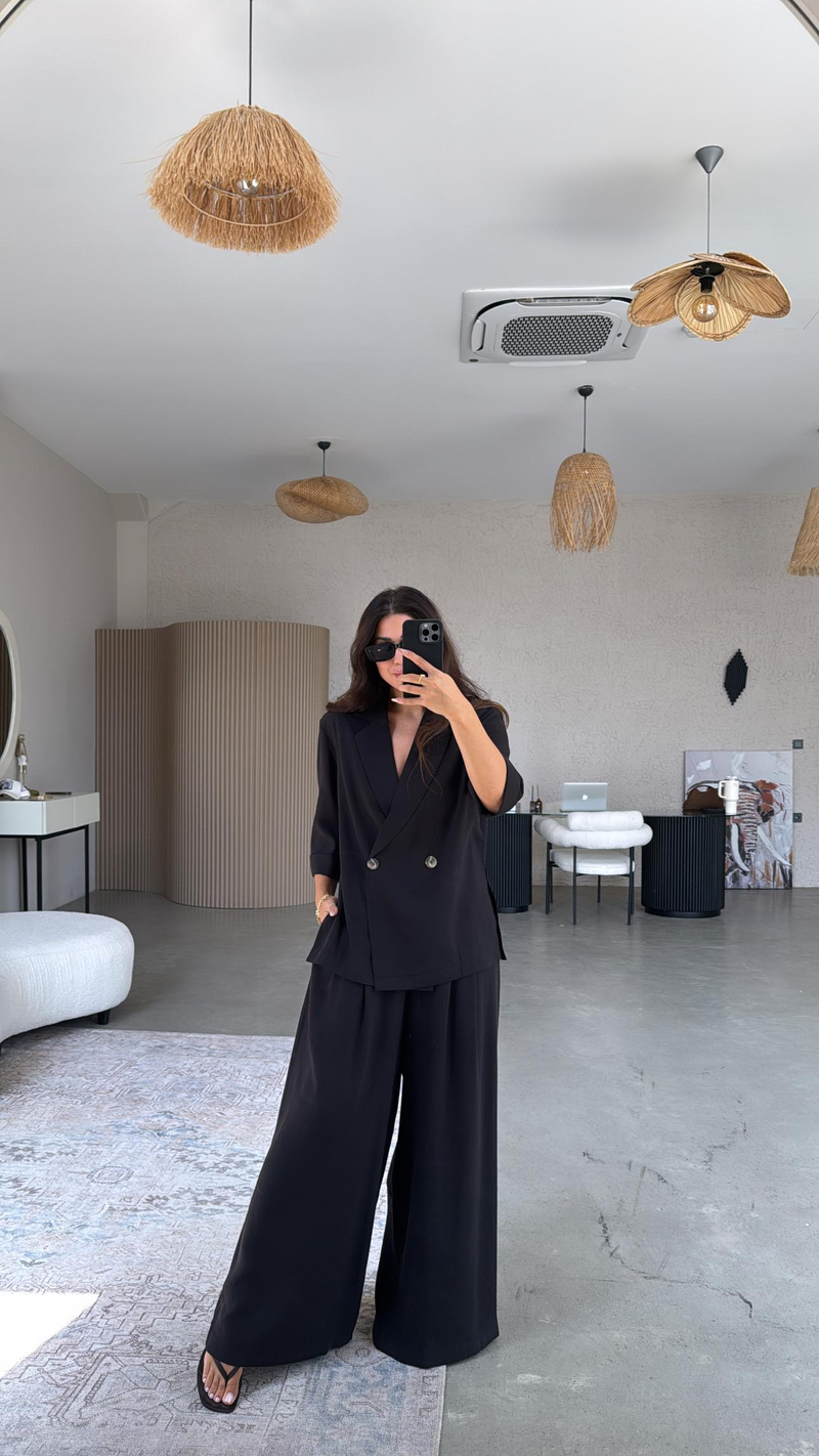 Premium Siyah Ceket Pantolon Takım
