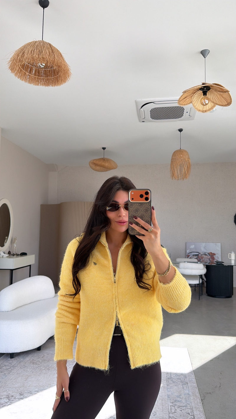 Sarı So Love Premium Hırka