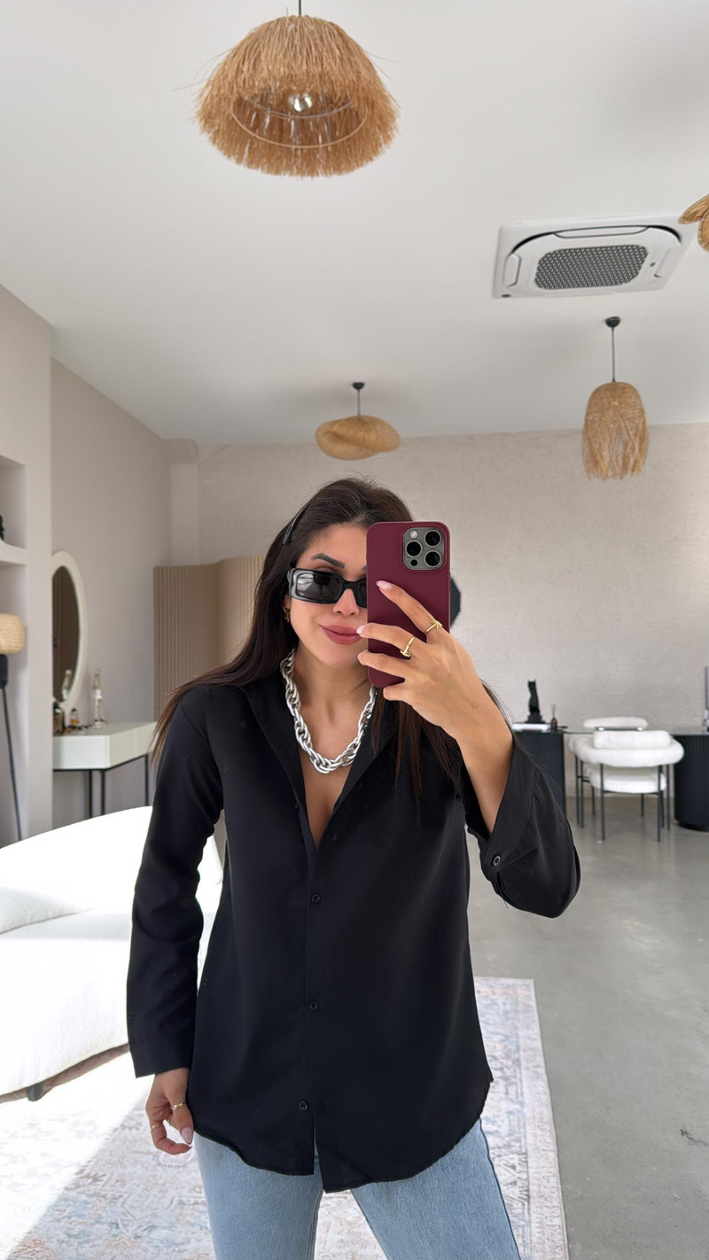 Siyah Basic Gömlek
