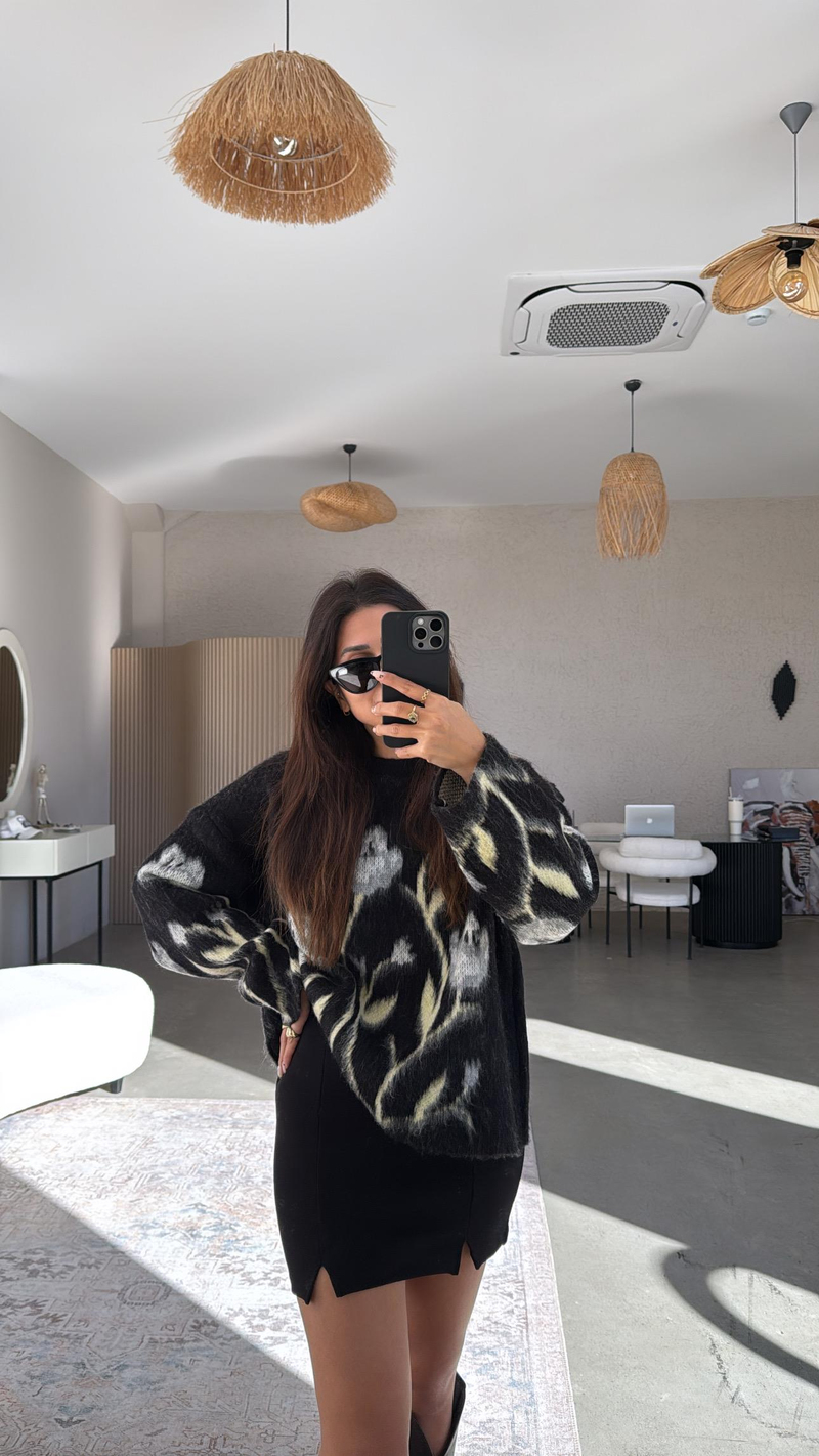 Siyah Çift Yırtmaçlı ZR Orijinal Etek