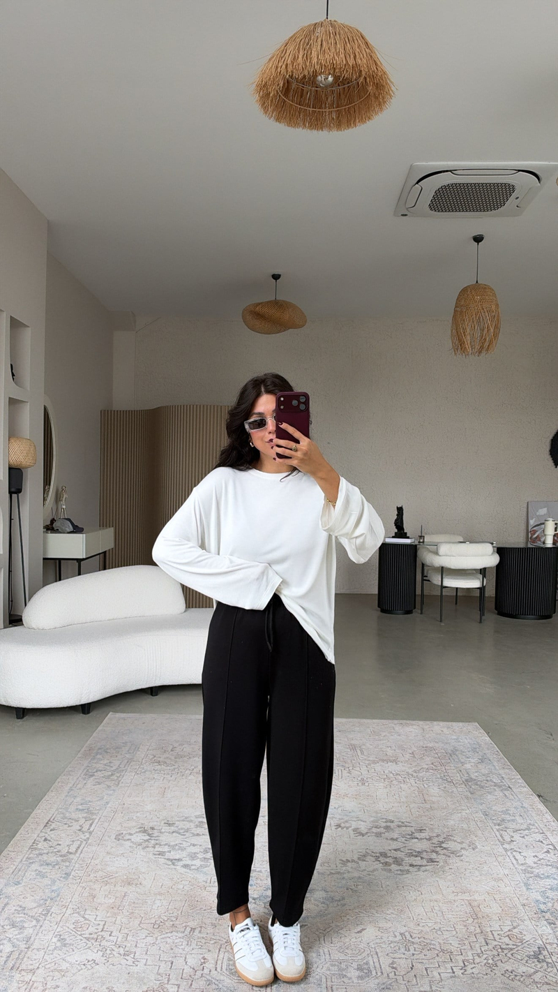 Siyah Çımalı Modal Eşofman