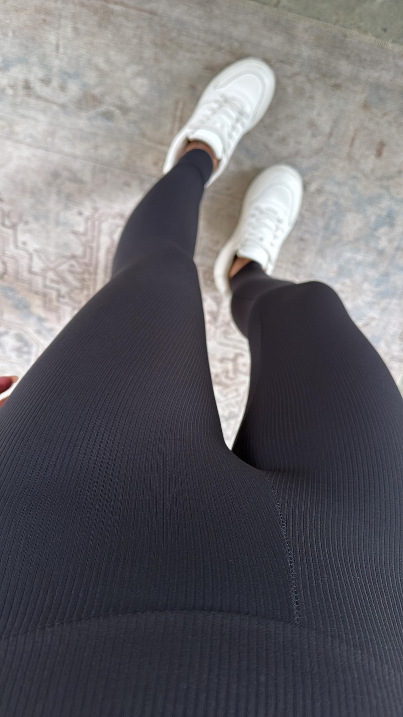Siyah Fitilli Tayt