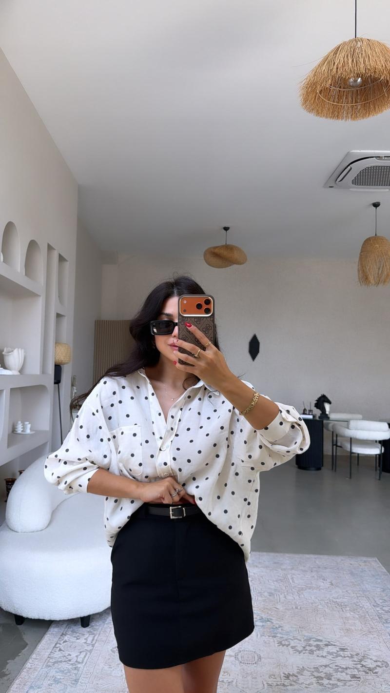 Siyah İçi Şort Kemerli Premium Mini Etek