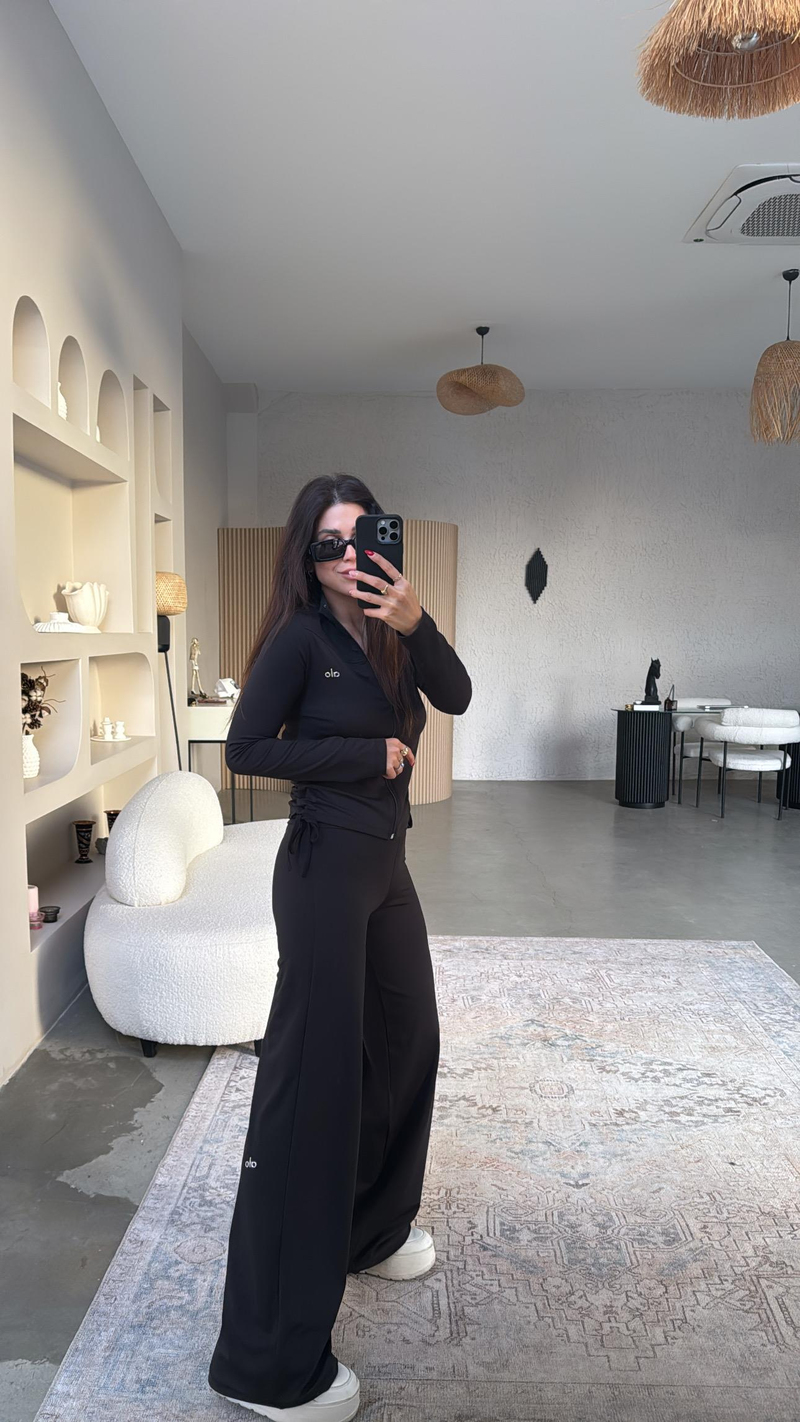 Siyah Spor Ceketli Alo Takım