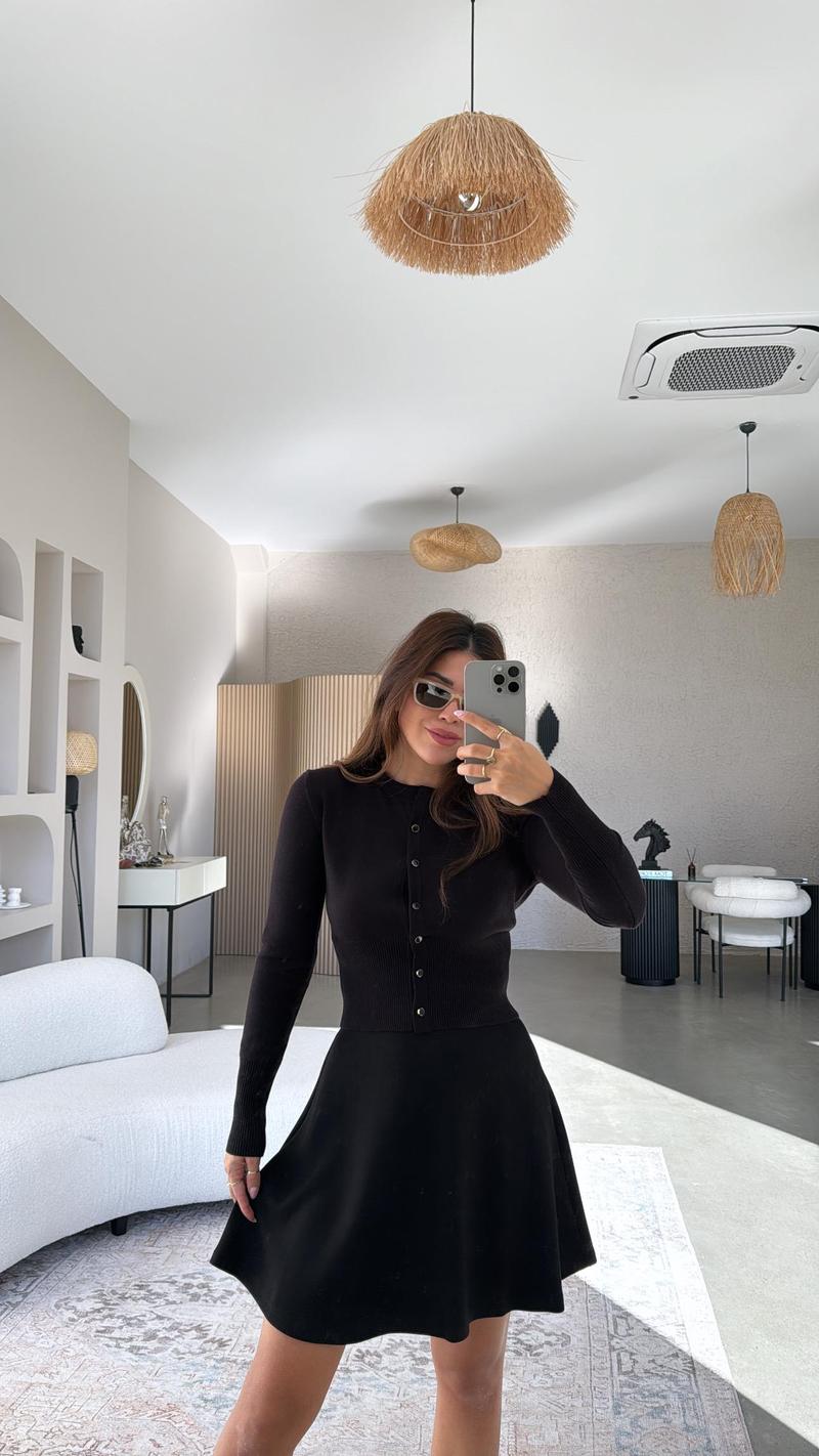 Siyah ZR Orijinal Düğmeli Hırka