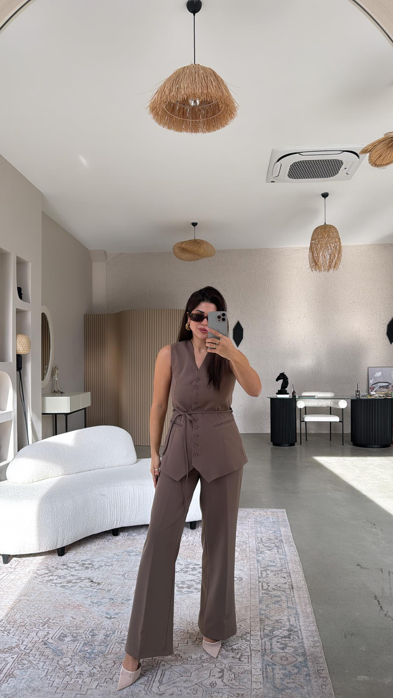Vizon Kumaş Yelek Pantolon Takım