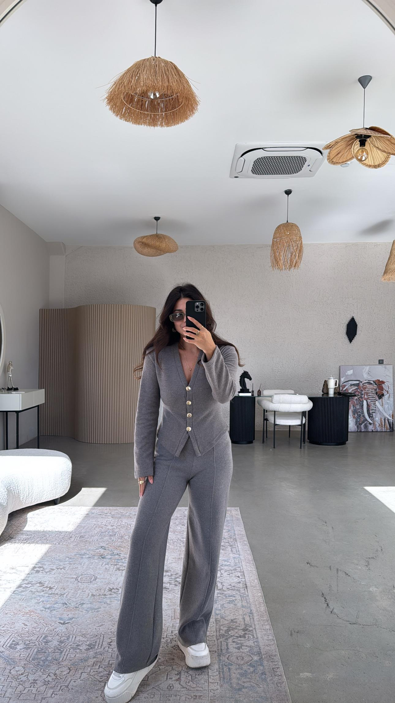 Vizon Selanik Triko ZR model Hırka Pantolon Takım