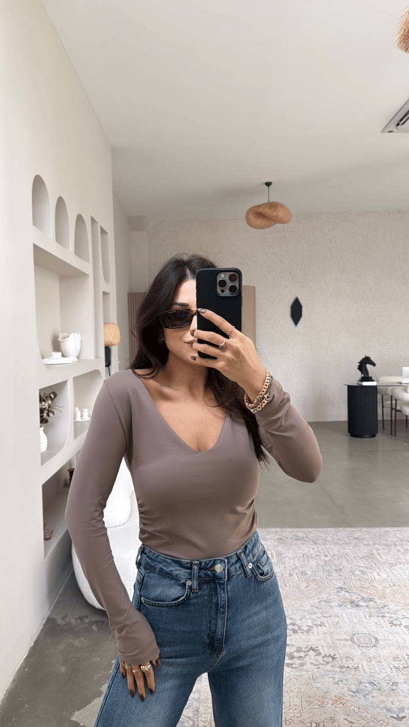 Vizon V Yaka Polyamid Bodysuit