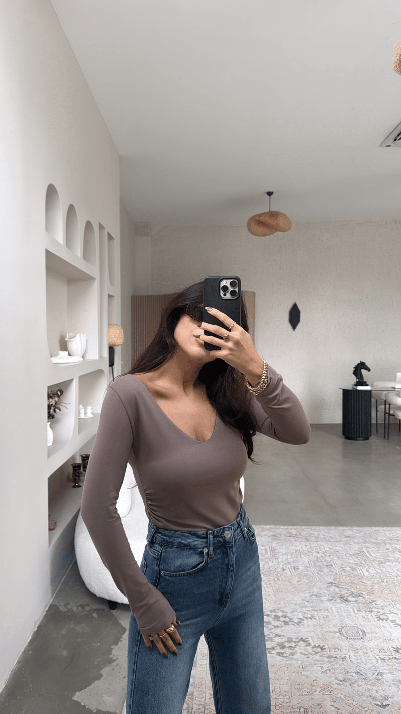 Vizon V Yaka Polyamid Bodysuit
