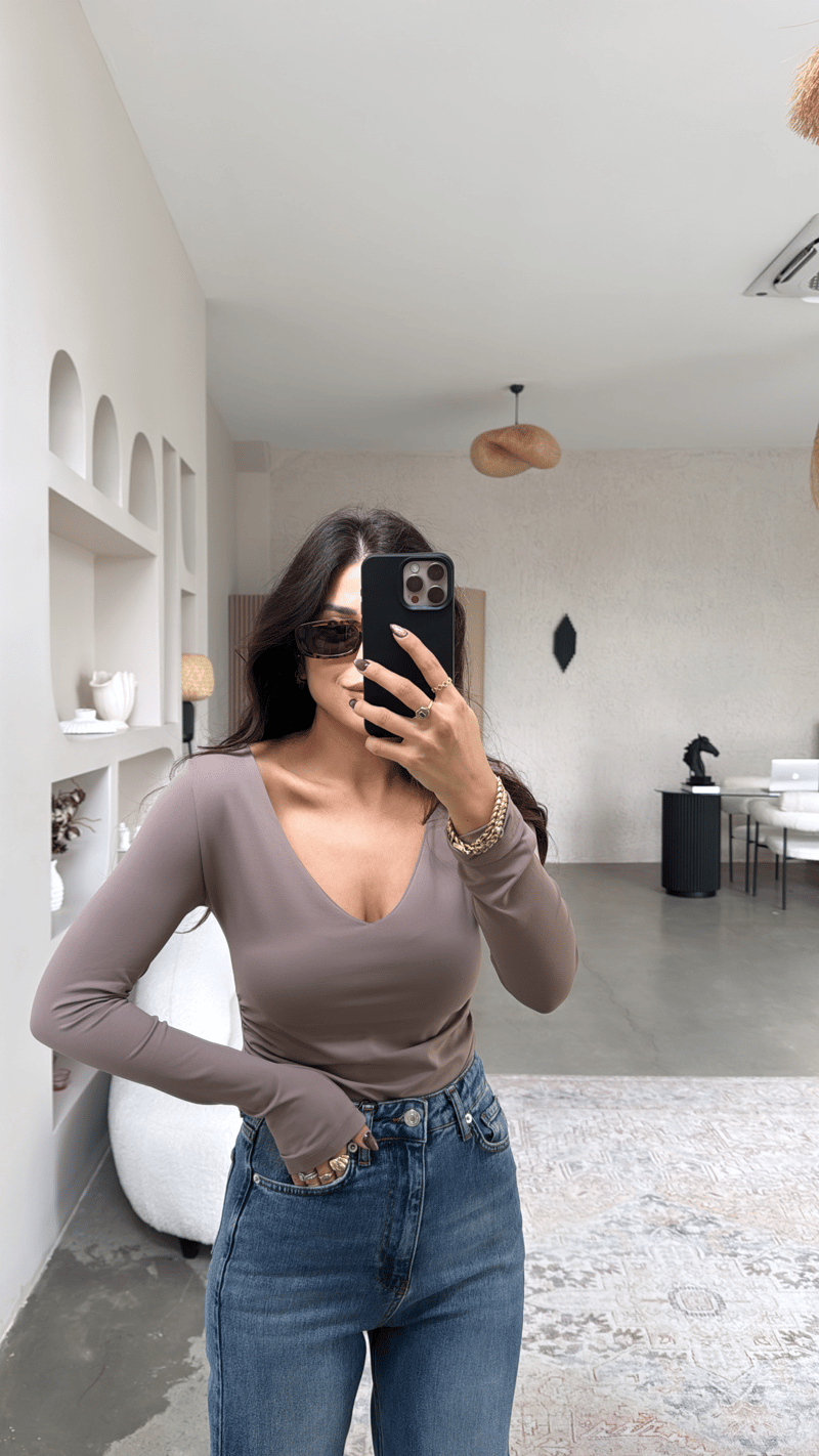Vizon V Yaka Polyamid Bodysuit