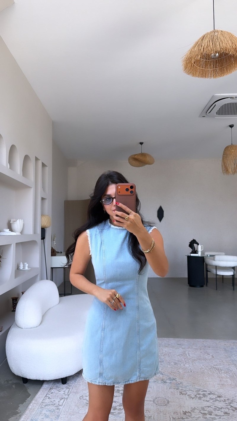 Yıkamalı Denim Cs Orijinal Elbise